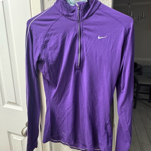 Nike Women's Vibrant Purple Long Sleeve Tee - Picture 1 of 3